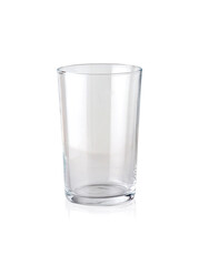 empty glass of water isolated on white background