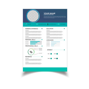 Creative resume template, cv design 