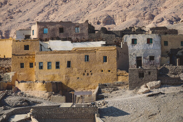 Ruins of the Local and Authentic Village near Luxor city, Egypt