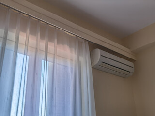 aircondition in room of a hotel for cooling in summer
