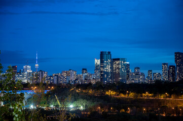 Fototapeta premium Beautiful views of Downtown Toronto at Night