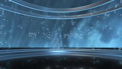 Digital interface concept and data processing on futuristic screen - Powered by Adobe