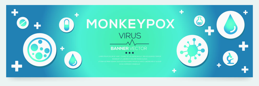 Creative (MONKEYPOX VIRUS) Is A Viral Zoonosis Virus With Icons ,Vector Illustration.