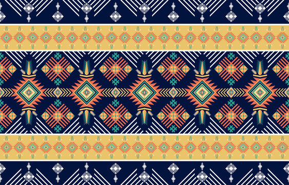 Geometric ethnic pattern seamless color oriental.
