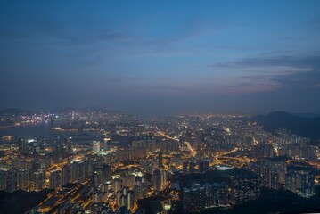 Fototapeta na wymiar Hong Kong skyscrapers skyline cityscape