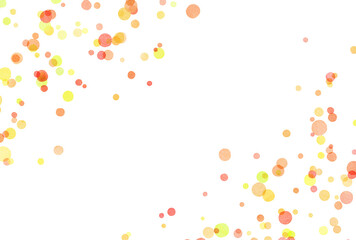 背景素材_水彩_水玉模様