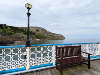 Foto op Canvas A view from the grade II listed Llandudno pier to Great Orme promontory in North Wales, UK. © Wendy