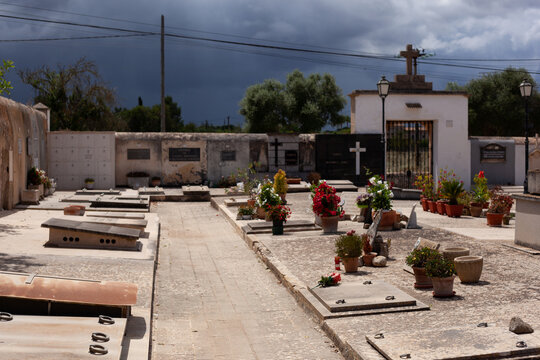 cementry in a village