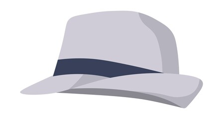 Man cap with ribbon, headwear accessory vector