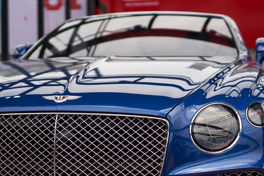 Cheonan, Chungcheongnam-do, South Korea - August 24, 2019 : Bentley Model Continental GT Coupe on display at the charity motor show venue