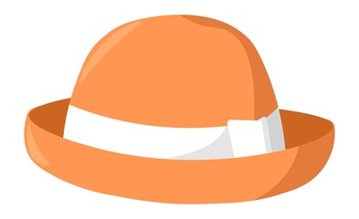 Woman hat with ribbon, cap headwear accessory