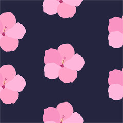Naklejka premium Beautiful hibiscus flowers Vector set of blooming tropical floral for holiday invitations, greeting card and fashion design Tropicania and exoticism