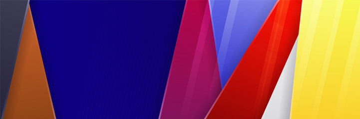 Abstract colorful polygon banner design template