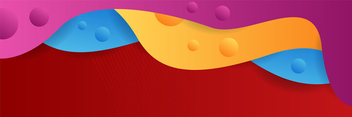 Abstract colorful polygon banner design template