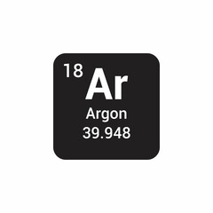 Argon chemical element periodic table