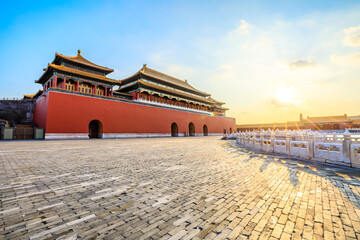 The Forbidden City in Beijing, China. Famous tourist destination in china.
