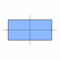 two lines of symmetry of rectangle