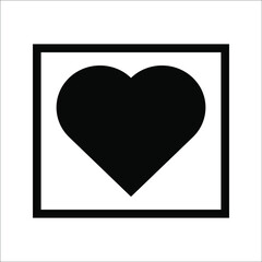 Romantic Heart Flat design vector icon in trendy style for wedding celebration on white background, EPS 10.
