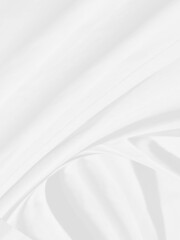 Clean woven beautiful soft fabric abstract smooth curve shape decorative fashion textile silver white background