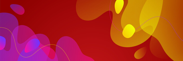 Abstract colorful polygon banner design template