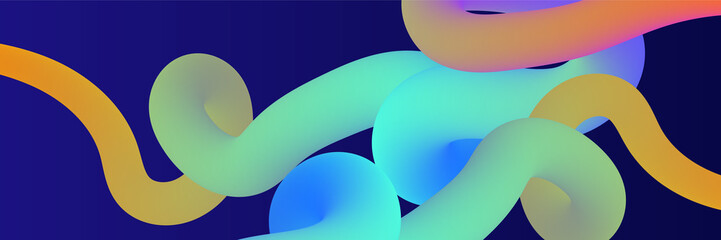 Abstract colorful polygon banner design template