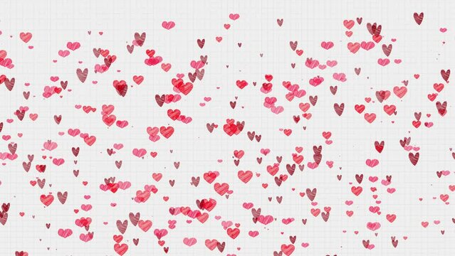 Hand drawn, crayon heart shape isolated on white background