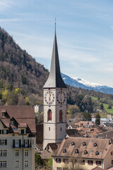 Fototapeta na wymiar Saint Martin church in Chur in Switzerland