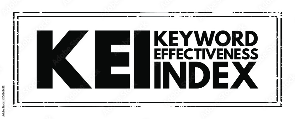 Poster kei keyword effectiveness index - compares the count result with the number of competing web pages t