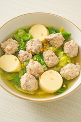 Clear Soup with Tofu and Minced Pork