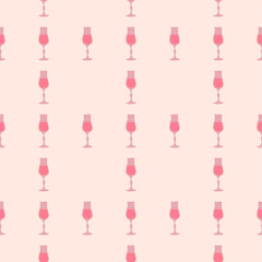 Liquor glass seamless pattern, great design for any purposes. Doodle style. Hand drawn image. Repeat template. Party drinks concept. Freehand drawing. Cartoon sketch graphic draft