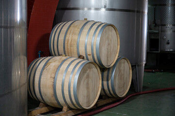 Making wine on traditional bodega in south part of La Palma volcanic island, Canary islands, Spain