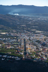 Panoramic views of La Palma island as it was before Cumbre vieja volcano eruption in 2021, Canary islands, Spain