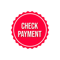 Check payment bank finance payout icon label design vector