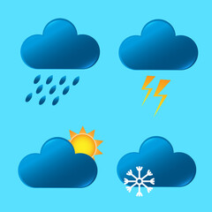  sunny day meteorology symbol in calendar sign flat cartoon jpeg image jpg illustration isolated, idea of summer month time image Overcast with sun weather forecast meteo icon