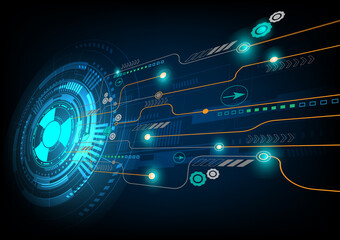 technology background with numbers