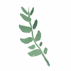 Leaf icons isolated on white background. Logo sign design. Modern brush ink illustration. Vector