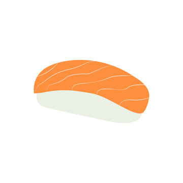 Sushi Nigiri Drawing Emoji Vector Illustration