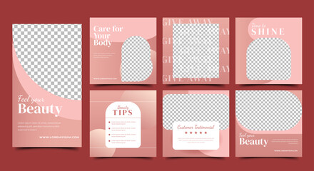 Social media post and story for spa and massage promotion