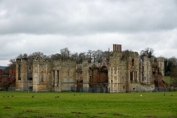 Fototapeta premium The Cowdray Heritage Ruins one of England's most important early Tudor Houses Midhurst West Sussex England