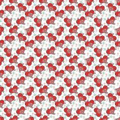 Doodle-Heart seamless texture