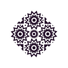Mandala art floral decorative design vector