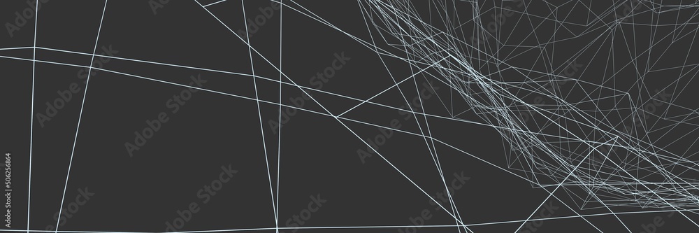 Aufkleber gray banner or background with colored lines. net. 3d rendering.