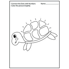 Dot To Dot Ocean animals for kids