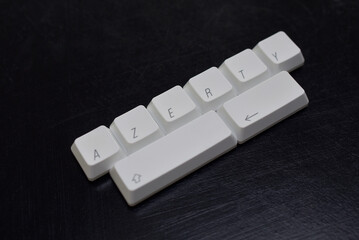 touches de clavier d'ordinateur - azerty