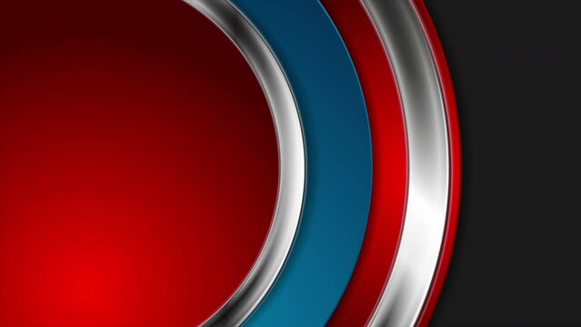 Abstract geometric tech motion backgroud with silver metallic circles. Seamless looping. Video animation Ultra HD 4K 3840x2160