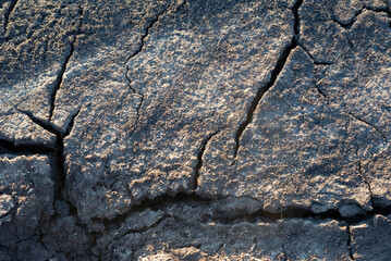 Cracked earth soil as a texture background.