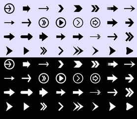 Set black arrows for web design, arrows vector icon, arrow icon, set of big black vector arrows, cursor, click, arrow icon pack