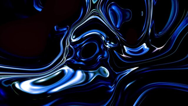 Abstract blue color Oily Marble Liquid animation background