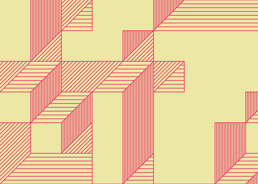 Implementation of Edward Zajec&rsquo;s &ldquo;Il Cubo&rdquo; from 1971. Essentially a Truchet tile set of 8 tiles and rules for placement art illustration