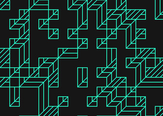 Implementation of Edward Zajec’s “Il Cubo” from 1971. Essentially a Truchet tile set of 8 tiles and rules for placement art illustration
